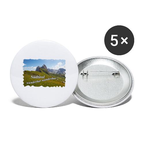 Südtirol - wunderbar wanderbar - Buttons groß 56 mm (5er Pack)