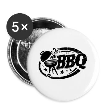 bbq - Buttons groß 56 mm (5er Pack) - Weiß - Vorne