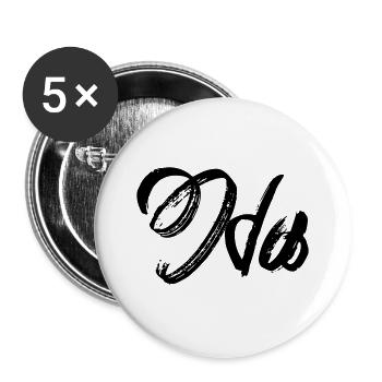Ida - Lot de 5 grands badges (56 mm) - blanc - Devant