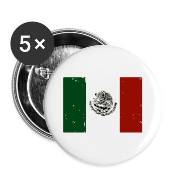 Mexico - Buttons groß 56 mm (5er Pack) - Weiß - Vorne