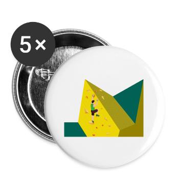 Climbing, bouldering, sport climbing, climbing wall - Buttons large 2.2''/56 mm (5-pack) - white - Front