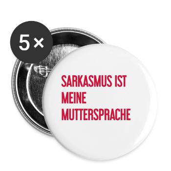 Sarcasm Pro - Buttons large 2.2''/56 mm (5-pack) - white - Front