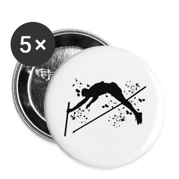 Stabhochspringer Kids Stabhochsprung - Buttons groß 56 mm (5er Pack) - Weiß - Vorne