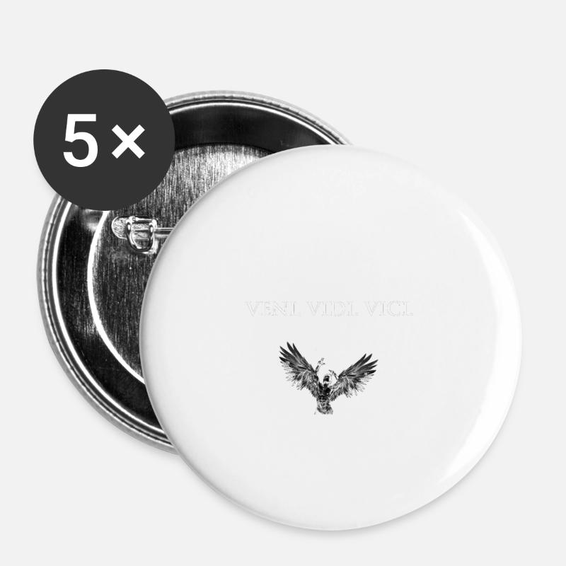 Veni Vidi Vici - Buttons large 2.2''/56 mm (5-pack) - white