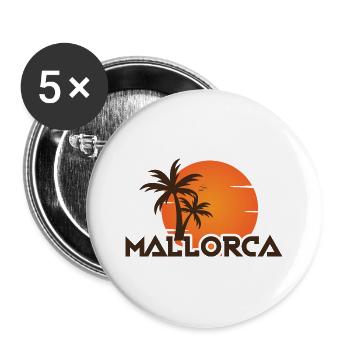 MALLORCA SUNSET - Buttons groß 56 mm (5er Pack) - Weiß - Vorne
