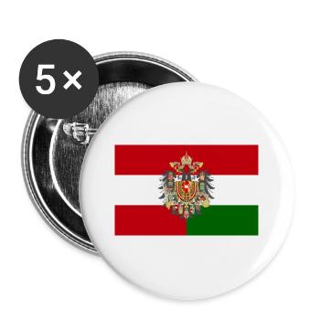 Drapeau Autriche-Hongrie - Lot de 5 grands badges (56 mm) - blanc - Devant