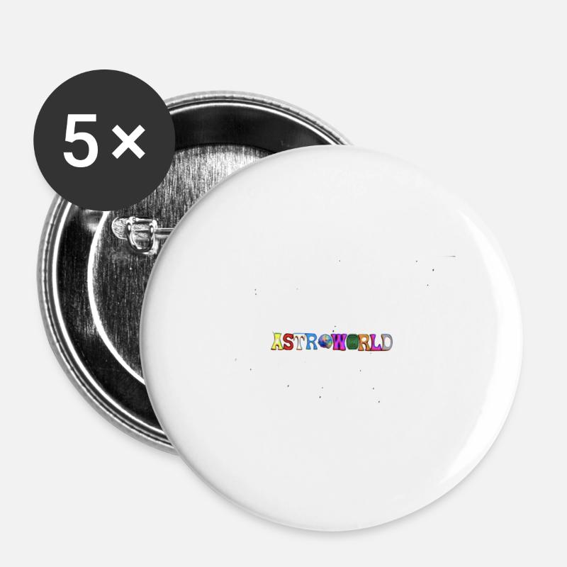 Astro World - Buttons large 2.2''/56 mm (5-pack) - white