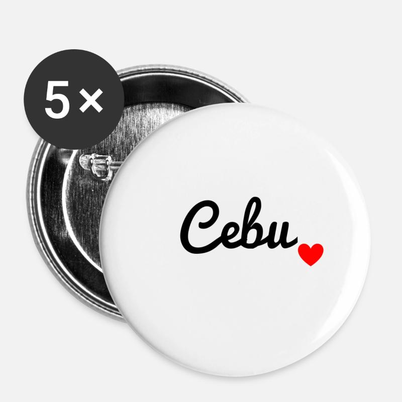 Cebu - Buttons large 2.2''/56 mm (5-pack) - white
