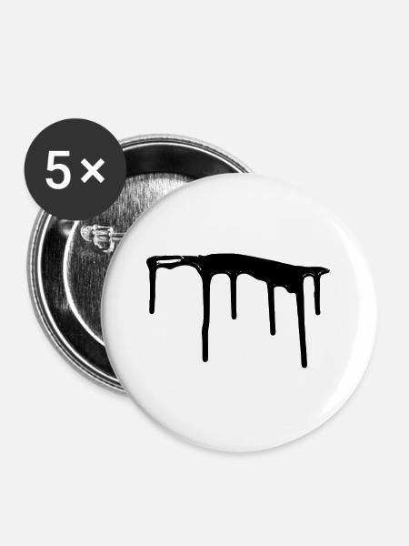 Splash - Buttons groß 56 mm (5er Pack) - Weiß