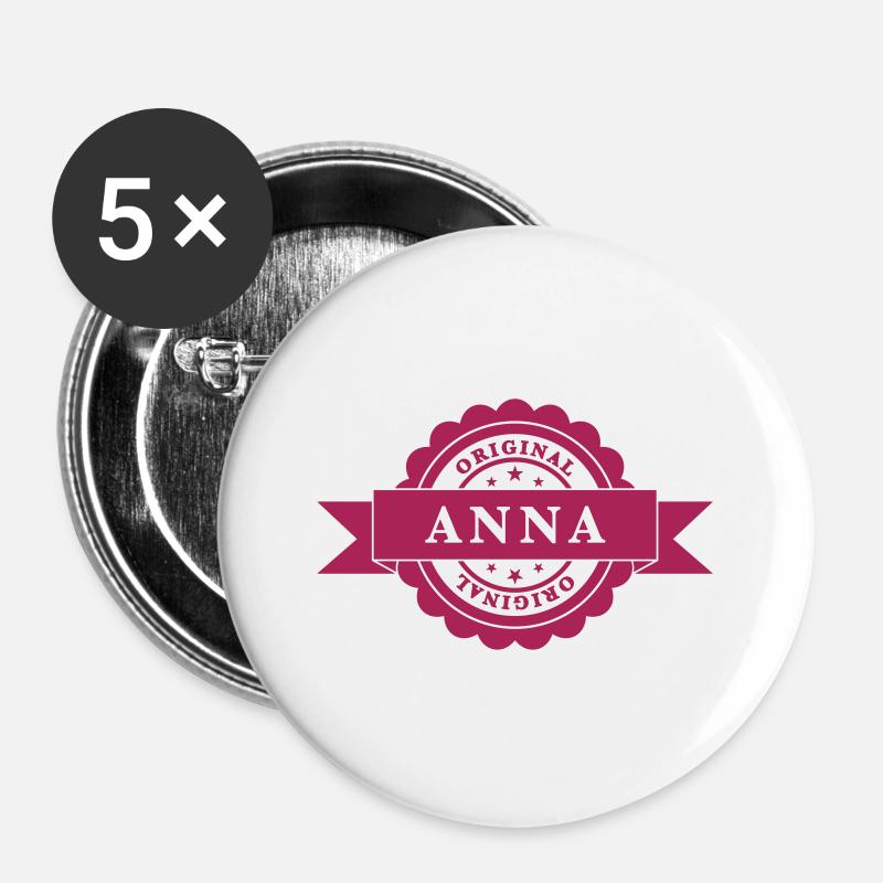 Anna - Buttons large 2.2''/56 mm (5-pack) - white