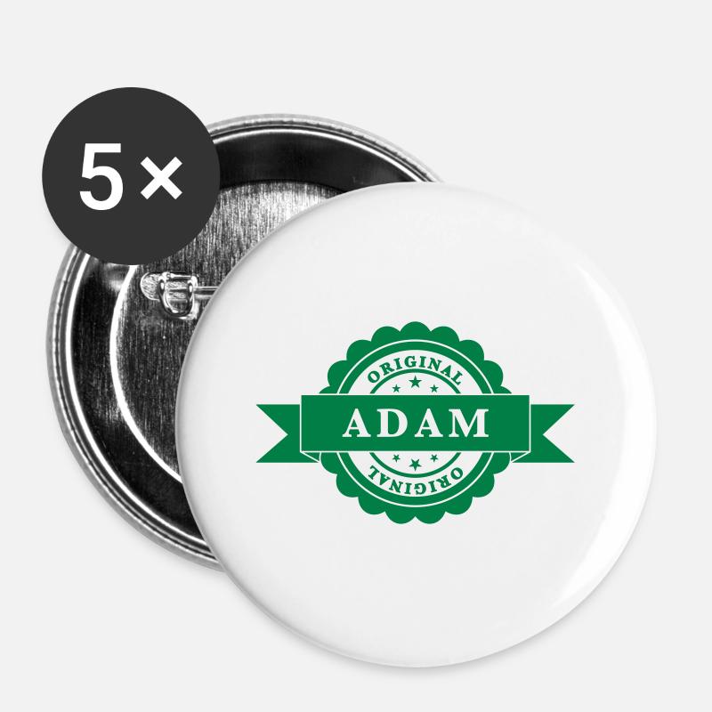 Adam - Buttons large 2.2''/56 mm (5-pack) - white