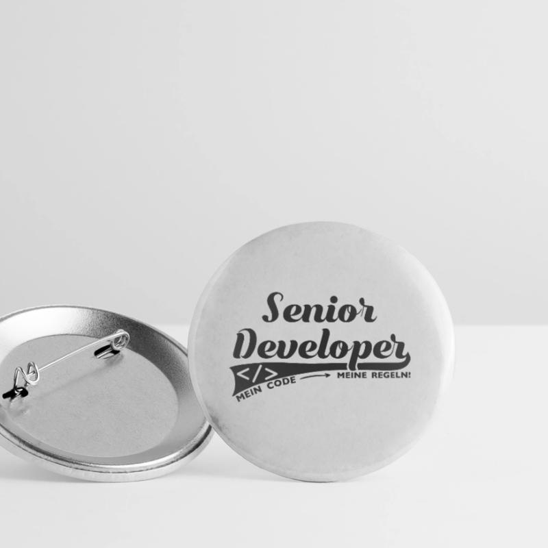 Senior Developer Software Developer Gift Nerd Buttons large 2.2''/56 mm (5-pack)