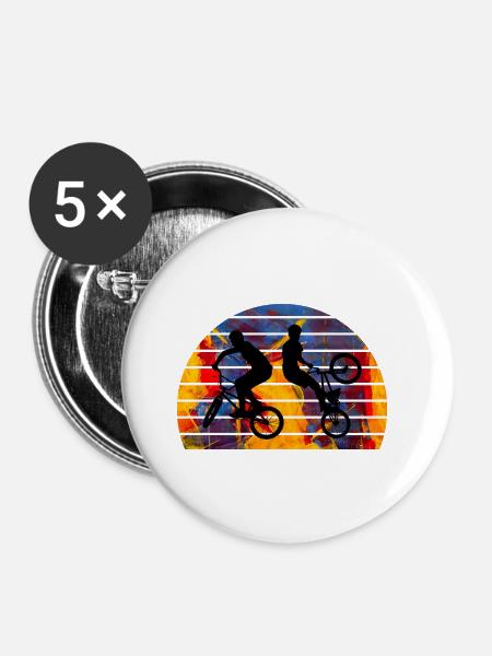 BMX - Buttons groß 56 mm (5er Pack) - Weiß