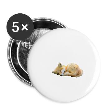 Renard - Lot de 5 grands badges (56 mm) - blanc - Devant