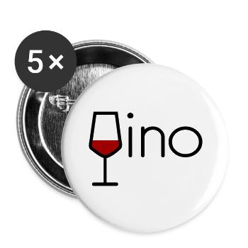 Vino - Buttons groß 56 mm (5er Pack) - Weiß - Vorne