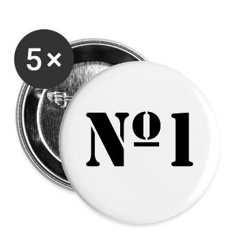 no1 - Buttons large 2.2''/56 mm (5-pack) - white - Front