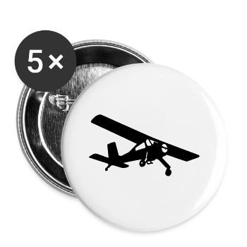 Wilga PZL-104 - Buttons groß 56 mm (5er Pack) - Weiß - Vorne