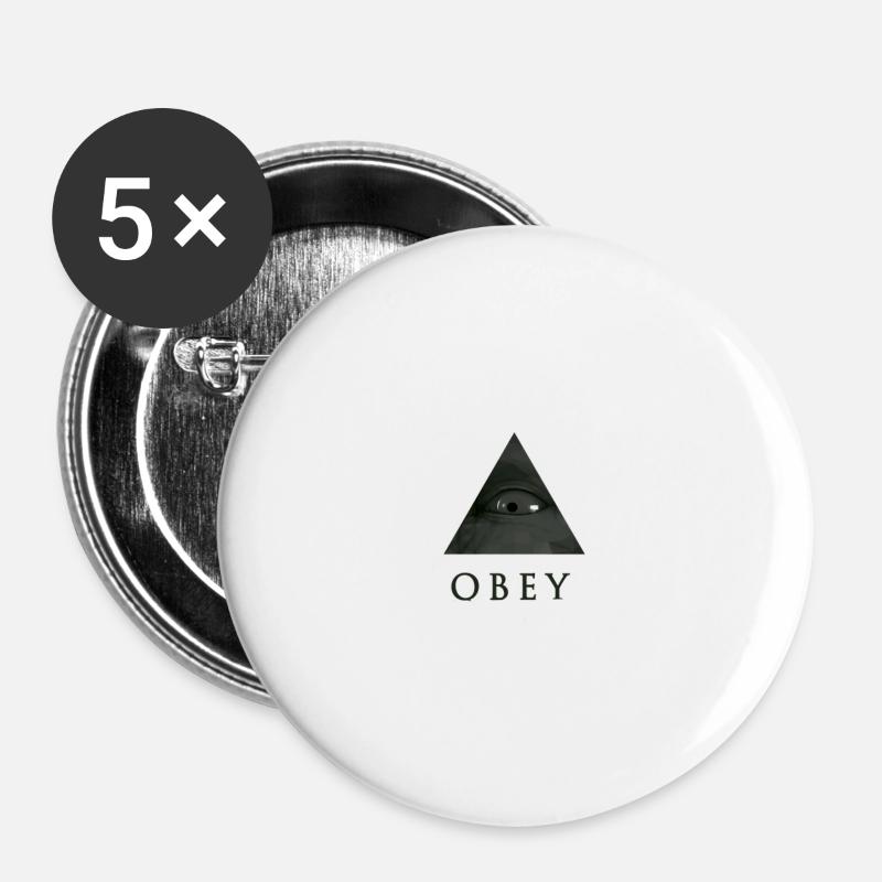 Illuminati Obey - Buttons large 2.2''/56 mm (5-pack) - white