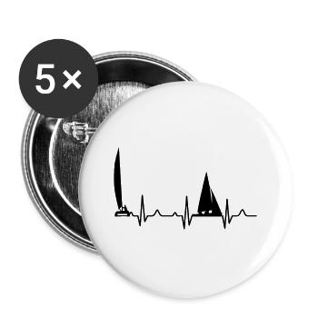 sail - Buttons groß 56 mm (5er Pack) - Weiß - Vorne