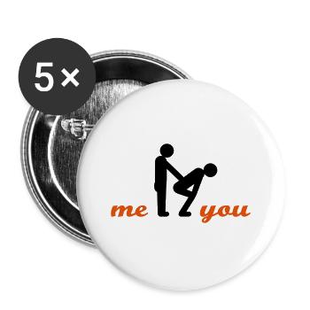 two guys (t) - Buttons large 2.2''/56 mm (5-pack) - white - Front