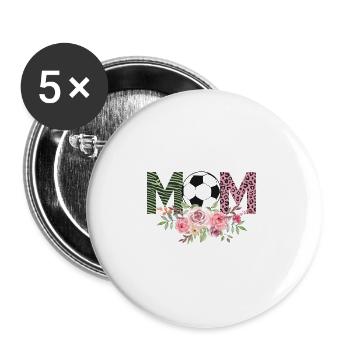 Soccer Mom - Lot de 5 grands badges (56 mm) - blanc - Devant