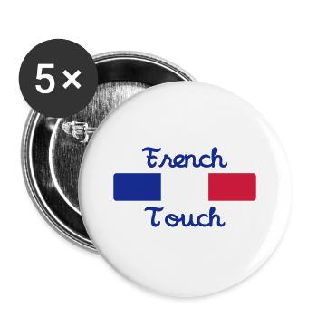 French Touch / France - Buttons large 2.2''/56 mm (5-pack) - white - Front