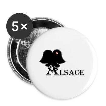 Alsace headdress - Buttons large 2.2''/56 mm (5-pack) - white - Front