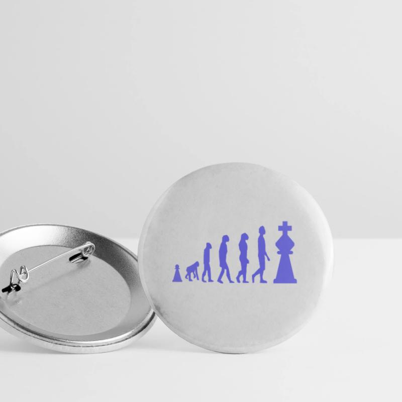 Chess Evolution Schach Lustig Buttons groß 56 mm (5er Pack)