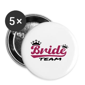 Team Bride - Buttons large 2.2''/56 mm (5-pack) - white - Front