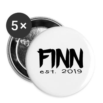 Finn est. 2019 [black] - Buttons groß 56 mm (5er Pack) - Weiß - Vorne