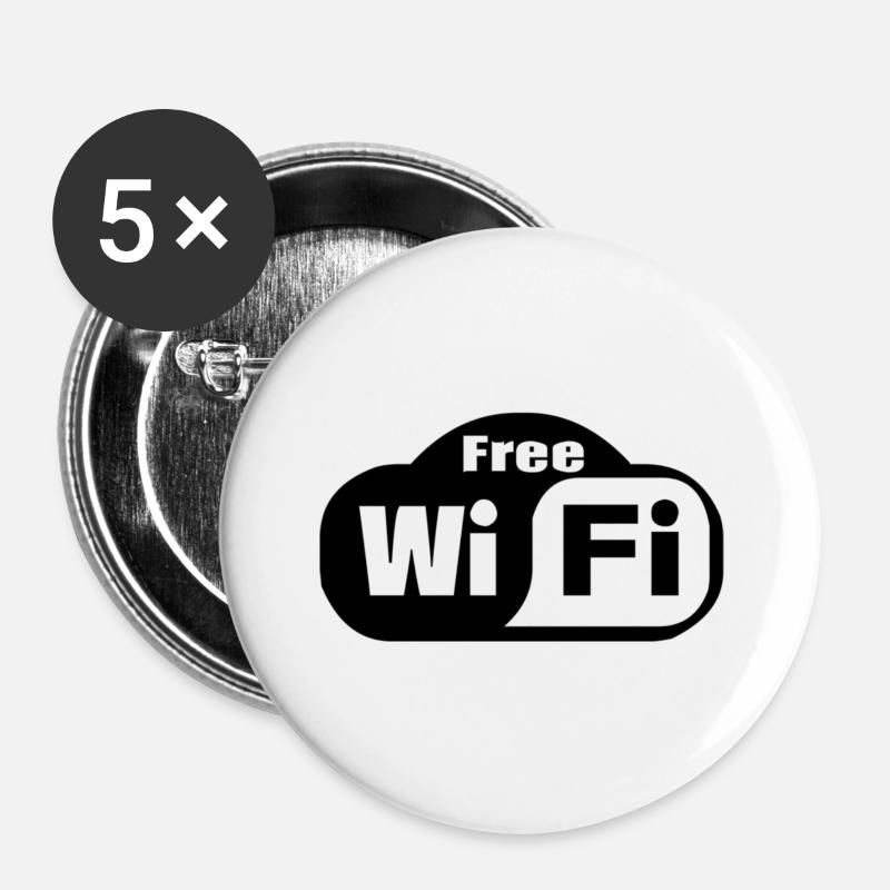 FREEWIFI - Buttons large 2.2''/56 mm (5-pack) - white