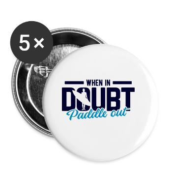 Surfen Wellenreiten Für Surfing - Buttons groß 56 mm (5er Pack) - Weiß - Vorne