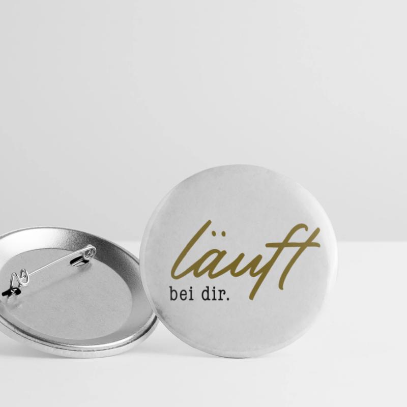 läuft bei dir. – 2 Farben Buttons groß 56 mm (5er Pack)