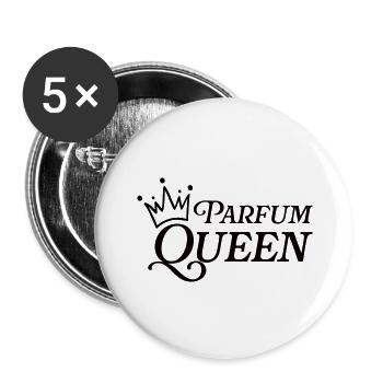 Parfum Queen - Buttons groß 56 mm (5er Pack) - Weiß - Vorne