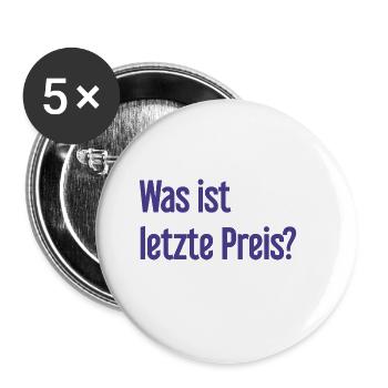 Quel est le dernier prix ? - Lot de 5 grands badges (56 mm) - blanc - Devant