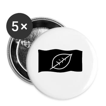 Icône Drapeau Feuille Nature - Lot de 5 grands badges (56 mm) - blanc - Devant