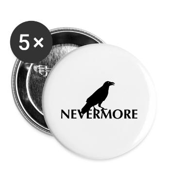 Nevermore-2 - Buttons groß 56 mm (5er Pack) - Weiß - Vorne