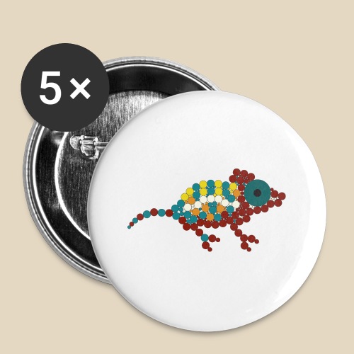 Chameleon - Lot de 5 grands badges (56 mm)