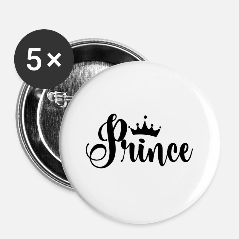 Prince - Buttons large 2.2''/56 mm (5-pack) - white