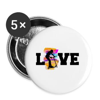 Freestyle-Roller - Buttons groß 56 mm (5er Pack) - Weiß - Vorne