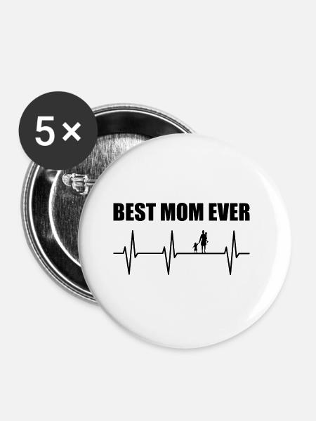 mama - Buttons groß 56 mm (5er Pack) - Weiß