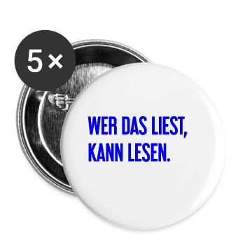 If you read this, you can read. - Buttons large 2.2''/56 mm (5-pack) - white - Front