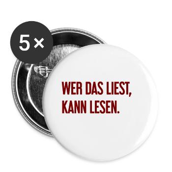 If you read this, you can read. - Buttons large 2.2''/56 mm (5-pack) - white - Front