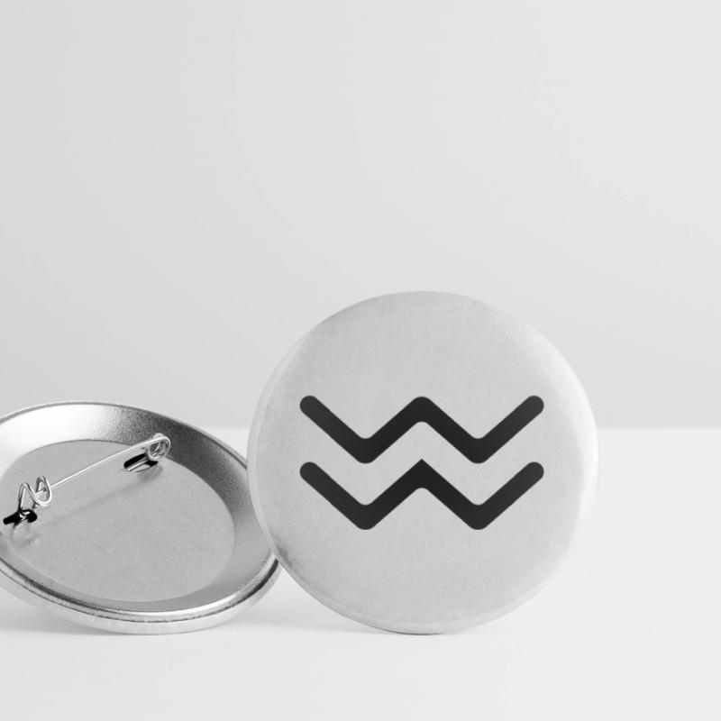 Sternzeichen Wassermann oder Wassermann Buttons groß 56 mm (5er Pack)