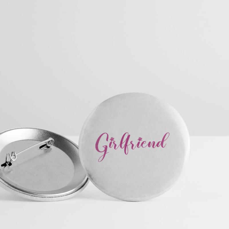 I'm Not His Girlfriend 7 Buttons groß 56 mm (5er Pack)