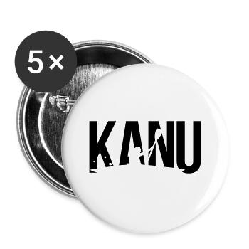 kanu - Buttons groß 56 mm (5er Pack) - Weiß - Vorne