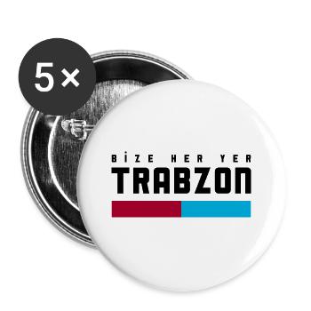 Bize her yer Trabzon - Buttons groß 56 mm (5er Pack) - Weiß - Vorne