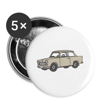 Trabi,  (papyrus) - Lot de 5 grands badges (56 mm) - blanc - Devant