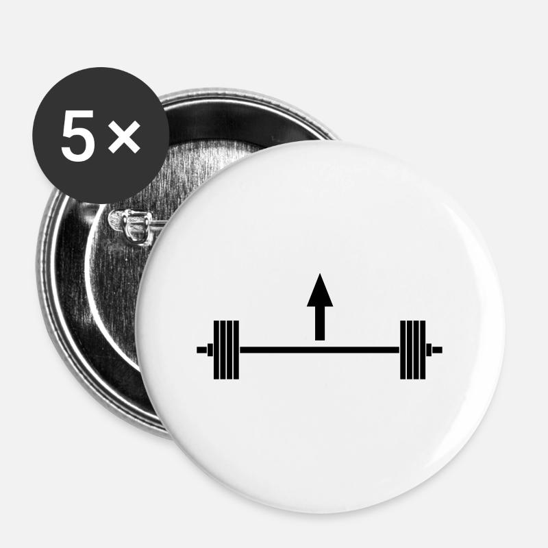 Lift heavy things - Buttons large 2.2''/56 mm (5-pack) - white