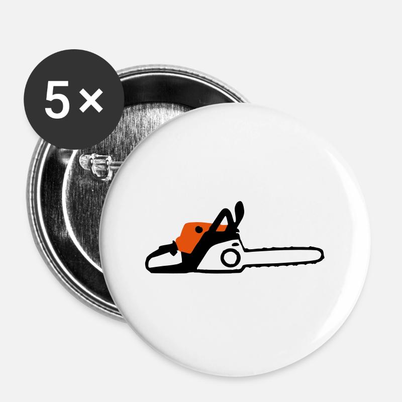 chainsaw - Buttons large 2.2''/56 mm (5-pack) - white